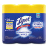 Disinfecting Wipes, 1-Ply, 7 x 7.25, Lemon And Lime Blossom, White, 35 Wipes/Canister, 3 Canisters/Pack