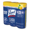 Disinfecting Wipes, 1-Ply, 7 x 7.25, Lemon And Lime Blossom, White, 35 Wipes/Canister, 3 Canisters/Pack