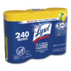 Disinfecting Wipes, 1-Ply, 7 x 7.25, Lemon And Lime Blossom, White, 80 Wipes/Canister, 3 Canisters/Pack
