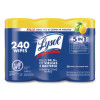 Disinfecting Wipes, 1-Ply, 7 x 7.25, Lemon And Lime Blossom, White, 80 Wipes/Canister, 3 Canisters/Pack