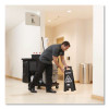 Executive 2-Sided Multi-Lingual Caution Sign, Black/White, 10.9 x 26.1