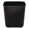 Fiberglass Wastebasket, 7 Gal, Fiberglass, Black