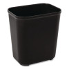 Fiberglass Wastebasket, 7 Gal, Fiberglass, Black