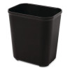 Fiberglass Wastebasket, 7 Gal, Fiberglass, Black