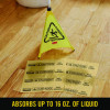 Over-The-Spill Pad, Caution Wet Floor, 16 Oz, 16.5 x 20, 22 Sheets/Pad