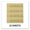 Over-The-Spill Pad, Caution Wet Floor, 16 Oz, 16.5 x 20, 22 Sheets/Pad