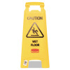 "Caution Wet Floor" Sign, 11 x 12 x 25, Yellow