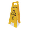 "Caution Wet Floor" Sign, 11 x 12 x 25, Yellow