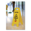 "Caution Wet Floor" Sign, 11 x 12 x 25, Yellow