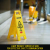 "Caution Wet Floor"Caution Wet Floor" Sign, 11 x 12 x 25, Bright Yellow Sign, 11 x 12 x 25, Yellow, 6/Carton