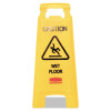 "Caution Wet Floor"Caution Wet Floor" Sign, 11 x 12 x 25, Bright Yellow Sign, 11 x 12 x 25, Yellow, 6/Carton