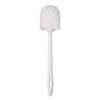 Commercial-Grade Toilet Bowl Brush, 10" Handle, White, 24/Carton