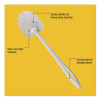 Commercial-Grade Toilet Bowl Brush, 10" Handle, White, 24/Carton