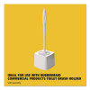 Commercial-Grade Toilet Bowl Brush, 10" Handle, White, 24/Carton
