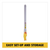Multilingual Pop-Up Safety Cone, 3-Sided, Fabric, 21 X 21 X 20, Yellow