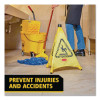 Multilingual Pop-Up Safety Cone, 3-Sided, Fabric, 21 X 21 X 20, Yellow