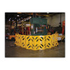 Portable Mobile Safety Barrier, Plastic, 13 Ft x 40", Yellow