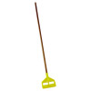 Invader Wood Side-Gate Wet-Mop Handle, 54", Natural/Yellow