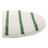 Low Profile Scrub-Strip Carpet Bonnet, 19" Diameter, White/Green