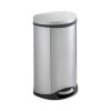 Step-On Medical Receptacle, 12.5 Gal, Steel, Stainless Steel