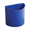 Desk-Side Recycling Receptacle, 7 Gal, Plastic, Black/Blue