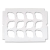 Cupcake Holder Inserts, 12-Cupcake Holder, 9.88 x 13.88 x 0.88, White/Brown, Paper, 200/Carton