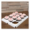 Cupcake Holder Inserts, 12-Cupcake Holder, 9.88 x 13.88 x 0.88, White/Brown, Paper, 200/Carton