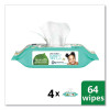 Free And Clear Baby Wipes, 7 x 7, Refill, Unscented, White, 256/Pack, 3 Packs/Carton