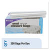 Seal Closure Bags, 2 Mil, 12" X 12", Clear, 500/Carton