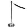Crowd Control Posts, Polished Chrome, 41" High, Silver, 2/Box