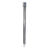Crowd Control Posts, Polished Chrome, 41" High, Silver, 2/Box