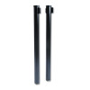 Adjusta-Tape Crowd Control Posts Only, Steel, 40" High, Black, 2/Box