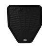 Urinal Mat, Shield-Shaped, Black Non-Slip Perforated Surface, 20.75" x 18.5", 6/Carton