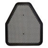 Urinal Mat, Shield-Shaped, Black Non-Slip Perforated Surface, 20.75" x 18.5", 6/Carton