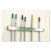 Hold Up Aluminum Tool Rack, 36w X 3.5d X 3.5h, Aluminum/Green