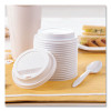 Traveler Cappuccino Style Dome Lid, Fits 10 Oz To 24 Oz Hot Cups, Plastic, White, 100/Pack, 10 Packs/Carton