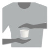 Flexstyle Double Poly Paper Containers, 12 Oz, 3.6" Diameter, White, Paper, 25/Bag, 20 Bags/Carton