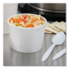 Flexstyle Double Poly Paper Containers, 12 Oz, 3.6" Diameter, White, Paper, 25/Bag, 20 Bags/Carton