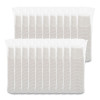 Flexstyle Double Poly Paper Containers, 12 Oz, 3.6" Diameter, White, Paper, 25/Bag, 20 Bags/Carton