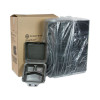 Smartlock Foam Hinged Lid Container, Large, 3 Compartments, 9 x 9.5 x 3.3, Black, 150/Carton