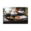 Vented Foam Hinged Lid Container, Dual Tab Lock Economy, 8.4 x 8 x 3, White, 150/Carton