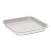 Supermarket Tray, #1S, 5.1 x 5.1 x 0.65, White, Foam, 1,000/Carton