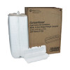 Foam Hinged Lid Containers, Dual Tab Lock Hoagie, 13 x 4.5 x 3, White, 250/Carton