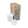 Placesetter Deluxe Laminated Foam Dinnerware, 3-Compartment Plate, 10.25" Dia, White, 540/Carton