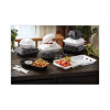 Smartlock Foam Hinged Lid Container, Small, 3 Compartments, 7.5 x 8 x 2.63, White, 150/Carton