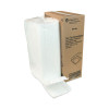 Vented Foam Hinged Lid Container, Dual Tab Lock, 8.4 x 8 x 3, White, 150/Carton