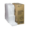 Vented Foam Hinged Lid Container, Dual Tab Lock Economy, 3 Compartments, 9.1 x 9 x 3.3, White, 150/Carton