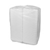Vented Foam Hinged Lid Container, Dual Tab Lock Economy, 9.1 x 9 x 3.3, White, 150/Carton
