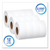 Essential Jrt Jumbo Roll Bathroom Tissue, Septic Safe, 1-Ply, 3.55" x 2,000 Ft, White, 12 Rolls/Carton