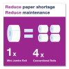 Advanced Mini-Jumbo Roll Bath Tissue, Septic Safe, 2-Ply, 3.48" x 751 Ft, White, 12 Rolls/Carton